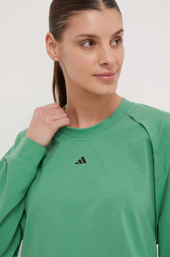 adidas Performance edzős pulóver Power Cover zöld IT9198