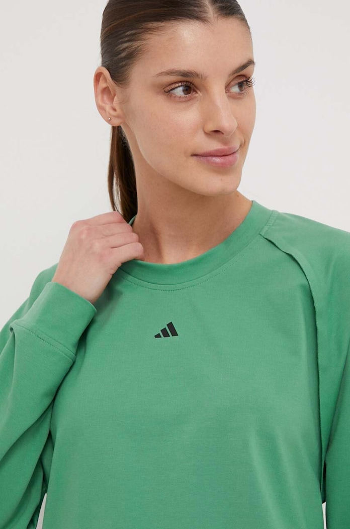 adidas Performance edzős pulóver Power Cover zöld IT9198