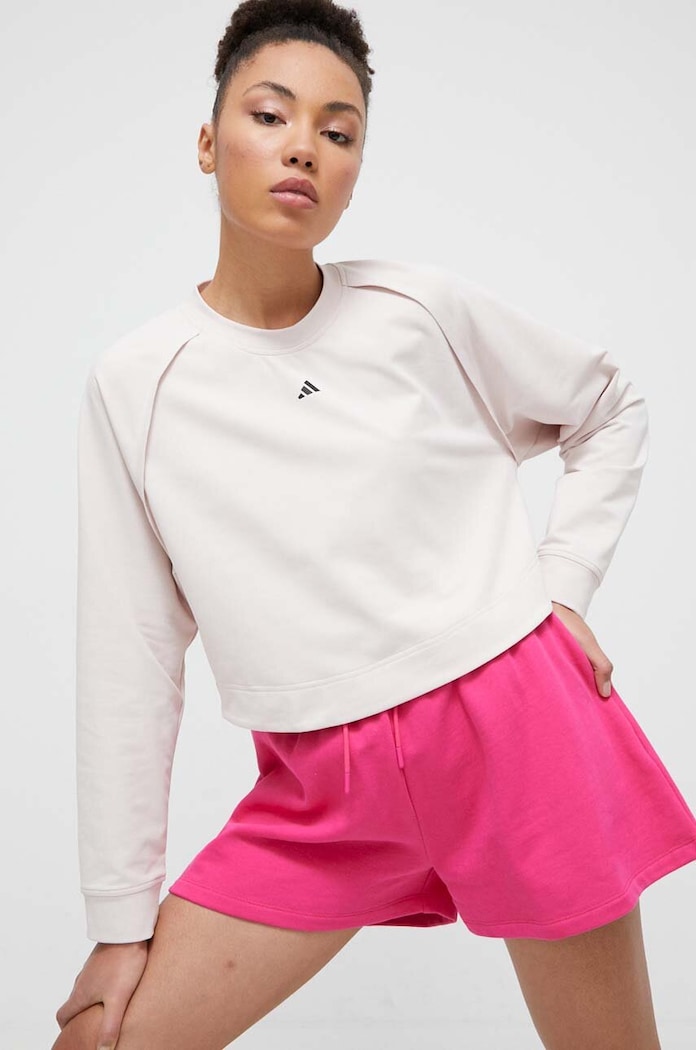 adidas Performance bluza treningowa Power Cover z elastanem różowy IT9199