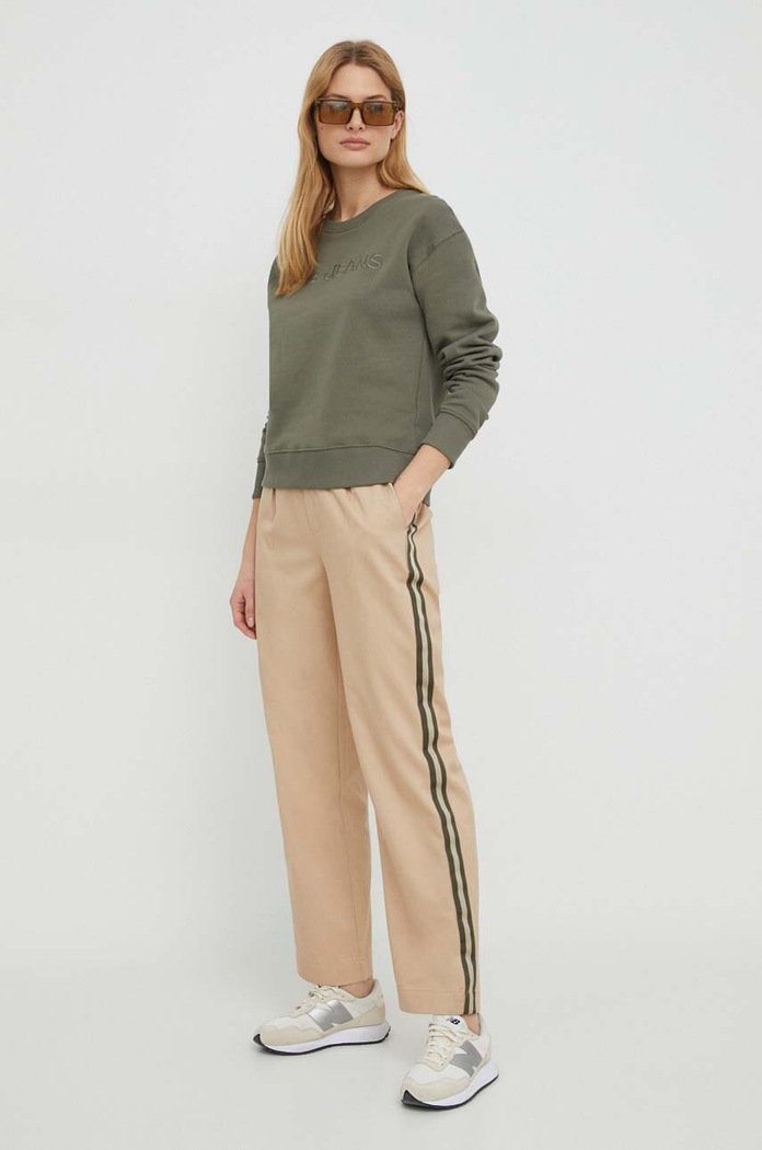 Βαμβακερή μπλούζα Pepe Jeans Hanna HANNA PL581396 πράσινο SS24