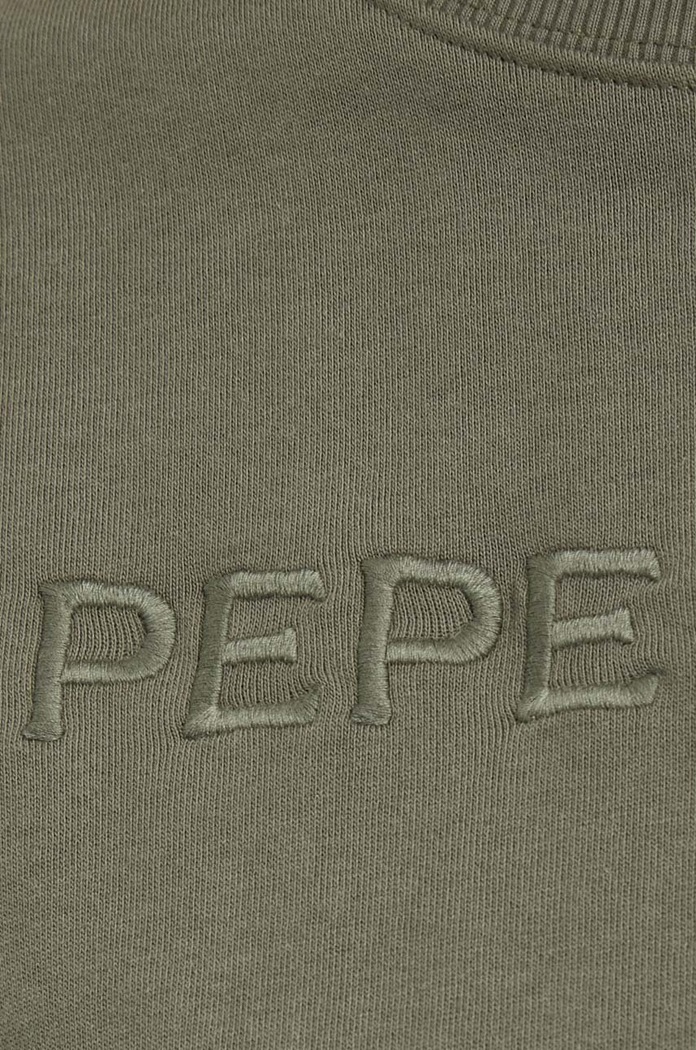 Βαμβακερή μπλούζα Pepe Jeans Hanna HANNA PL581396 πράσινο