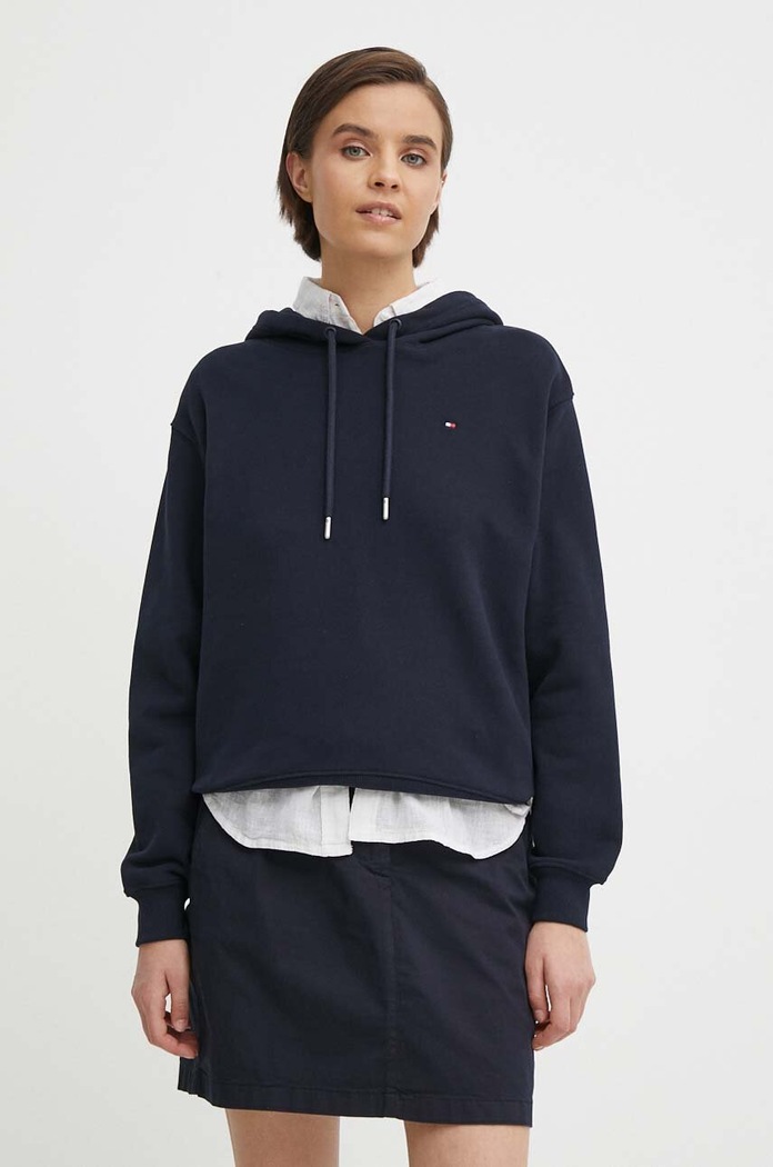 Tommy Hilfiger pamut melegítőfelső pamut sötétkék WW0WW41245