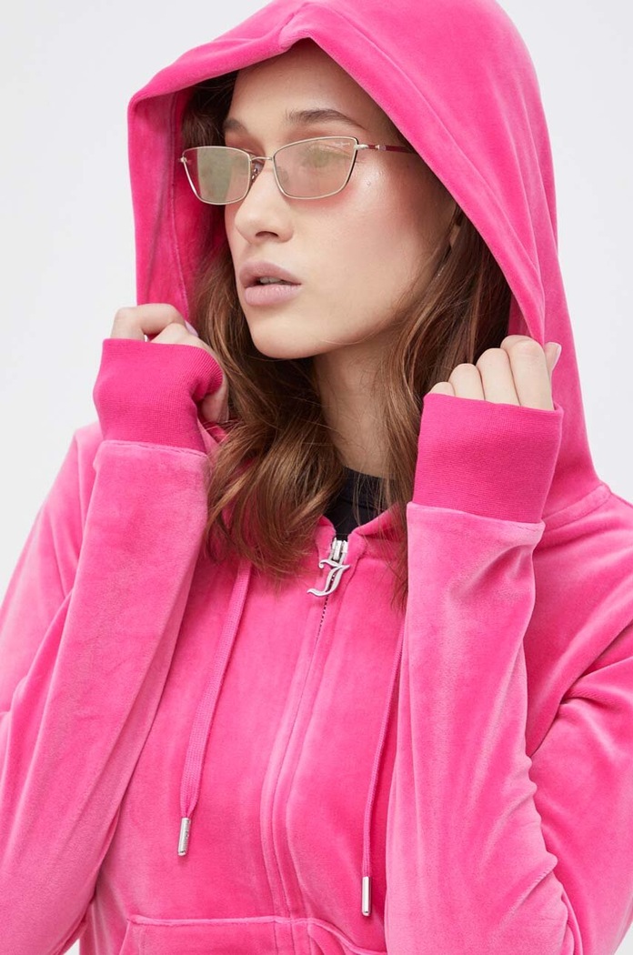 Кофта из велюра Juicy Couture розовый JCAP176.658