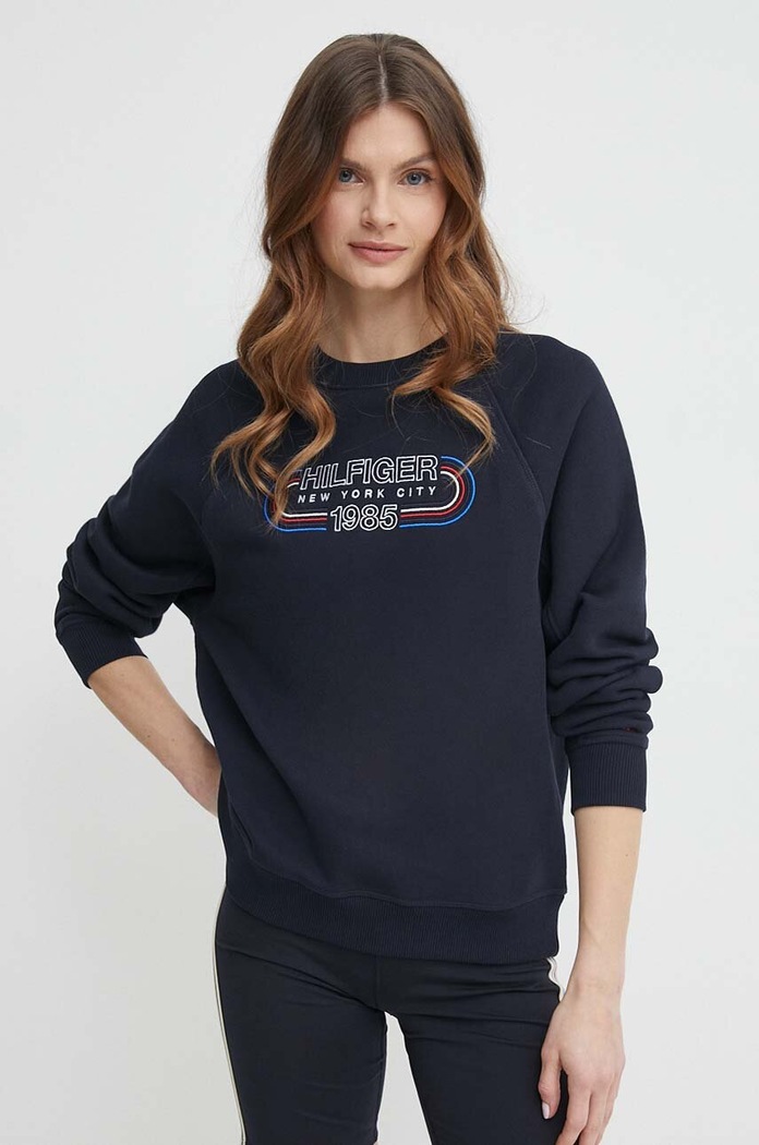 Tommy Hilfiger bluza aplikacja granatowy WW0WW41242