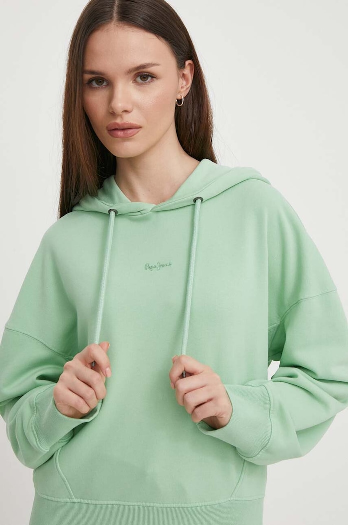 Pepe Jeans Mikina Pepe Jeans LYNETTE HOODIE zelená PL581439