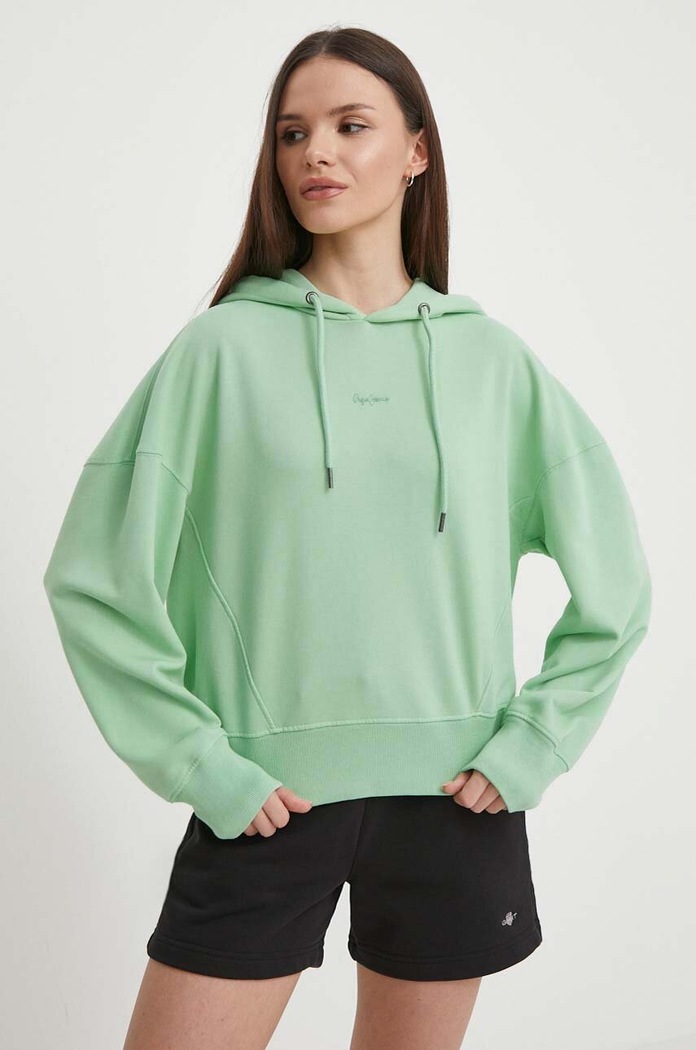 Mikina Pepe Jeans LYNETTE HOODIE Pepe Jeans PL581439 zelená