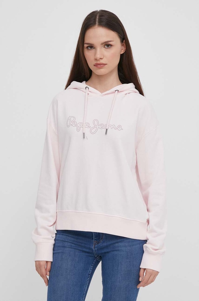 Mikina Pepe Jeans Lana HOODIE s kapucňou ružová PL581440