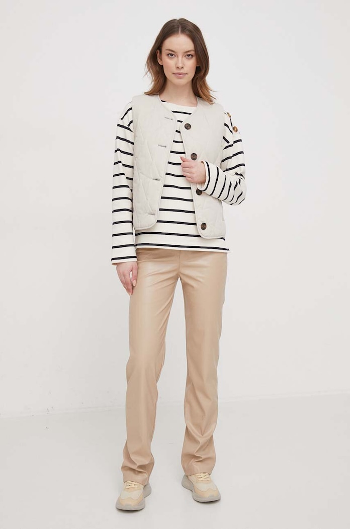 Barbour bluza bawełniana LOL0601 beżowy AW24