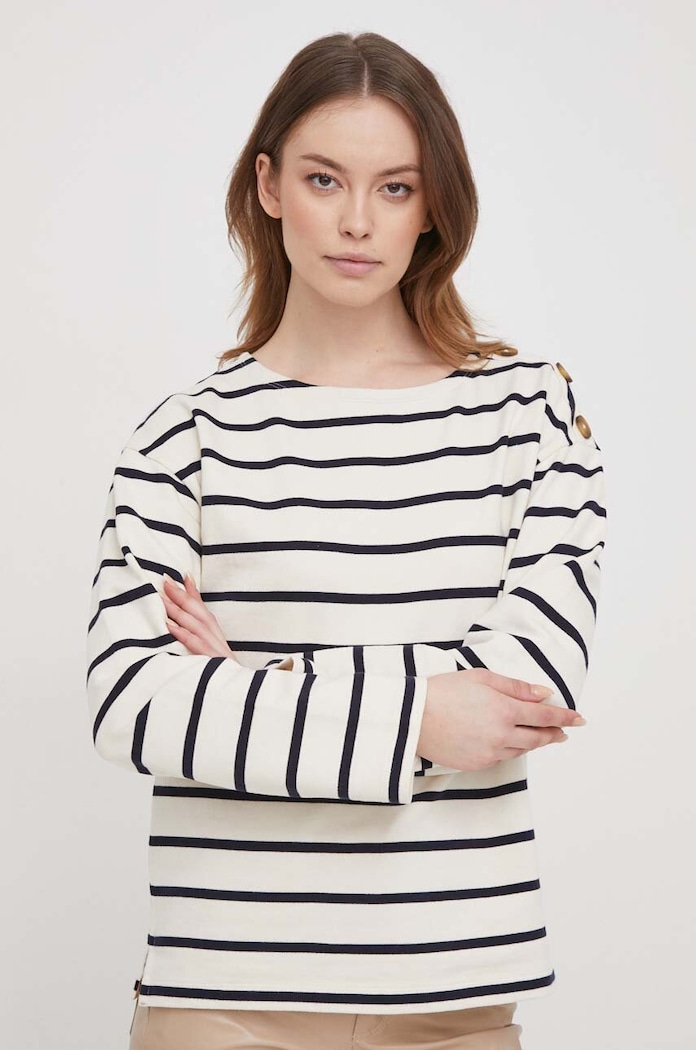 Barbour bluza bawełniana beżowy LOL0601
