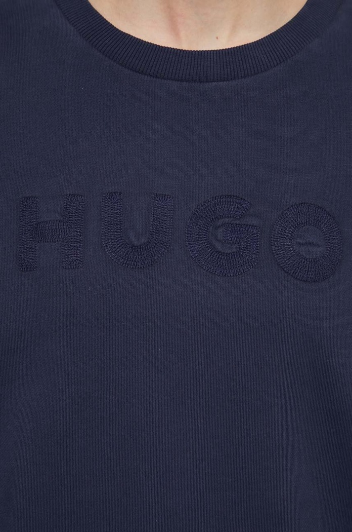 HUGO bluza bawełniana 50512022 granatowy