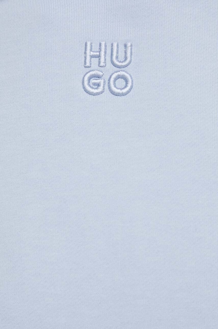 HUGO кофта з капюшоном жіноча бавовняна Delfinia 50522423 блакитний