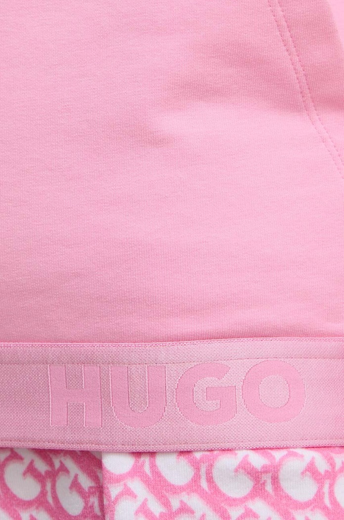 Mikina HUGO SPORTY LOGO_JACKET 50520504 růžová