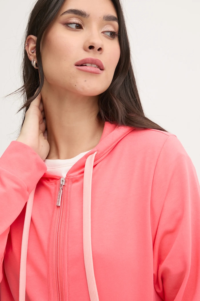 Mikina HUGO SPORTY LOGO_JACKET růžová 50520504