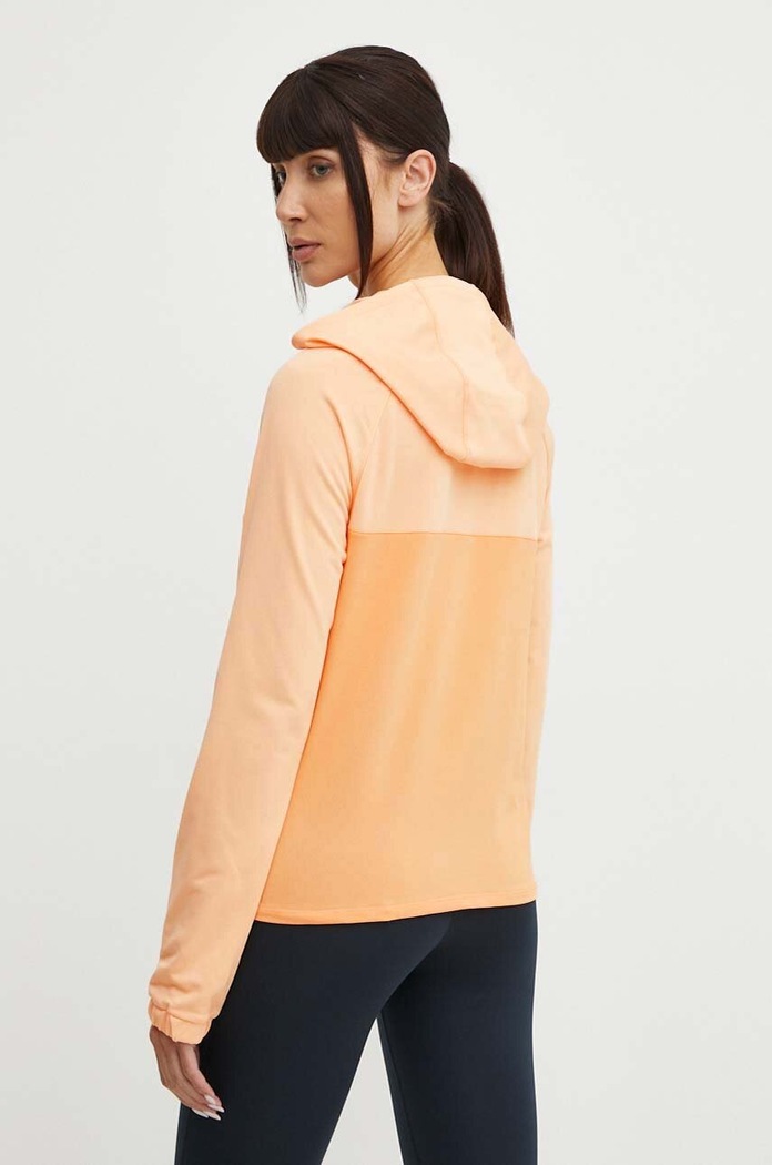 Odzież Roxy bluza do biegania Pure Pursuit ERJKT04133 pomarańczowy