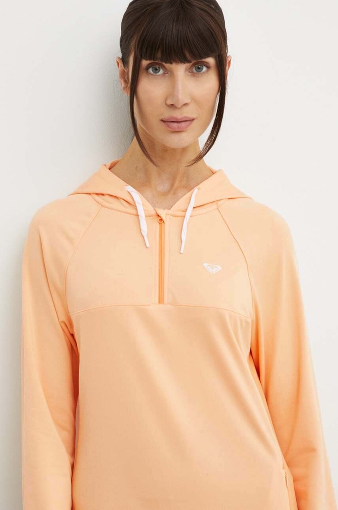Roxy bluza do biegania Pure Pursuit pomarańczowy ERJKT04133