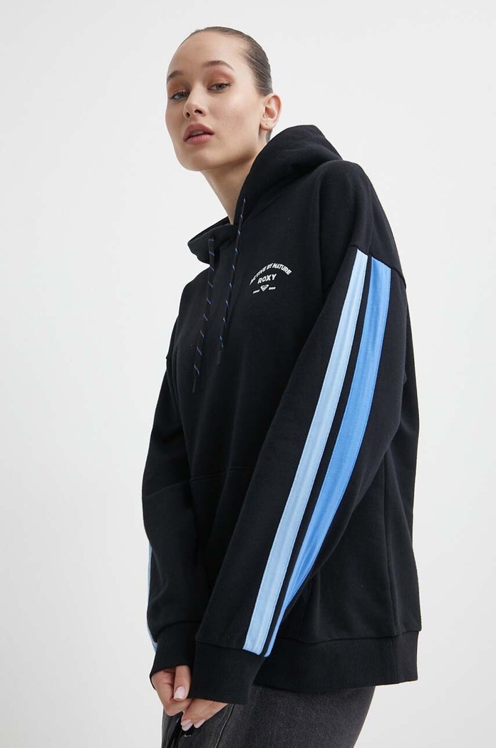 Roxy Bluza bawełniana Essential Energy czarny ERJFT04793