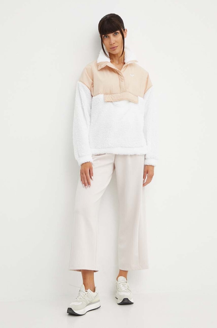 Roxy bluza polarowa Waves Of Warmth ERJPF03158 biały SS24