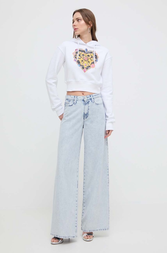 Versace Jeans Couture bluza bawełniana 76HAIL01.CF00L biały SS24