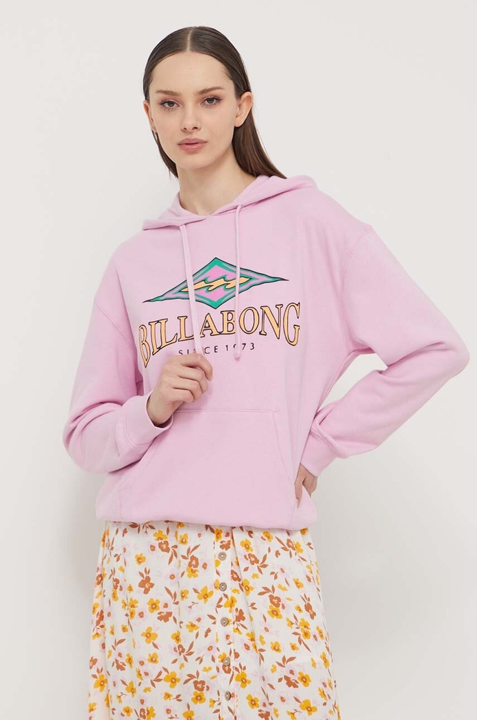 Mikina Billabong s kapucí růžová EBJSF00146