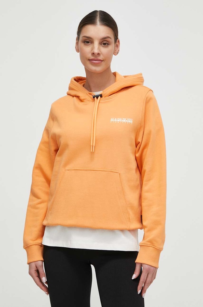 Odzież Napapijri bluza bawełniana B-Faber NP0A4HO1A641 pomarańczowy