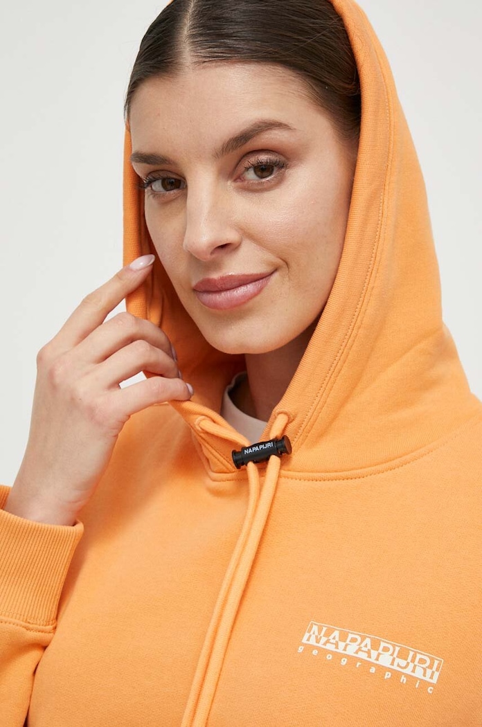 Napapijri bluza bawełniana B-Faber pomarańczowy NP0A4HO1A641