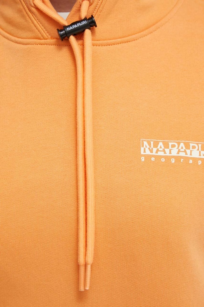 Napapijri bluza bawełniana B-Faber NP0A4HO1A641 pomarańczowy