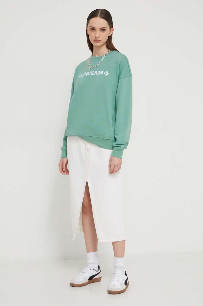 Converse felső 10026159.A03 zöld SS24