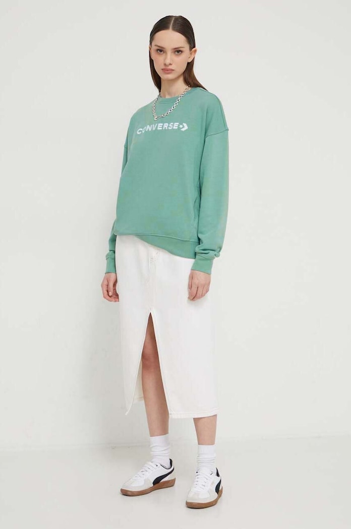 Converse felső 10026159.A03 zöld SS24
