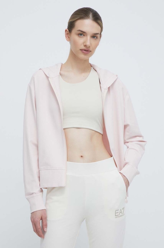 Μπλούζα EA7 Emporio Armani με ελαστάν ροζ TJTHZ.3DTM22.1422