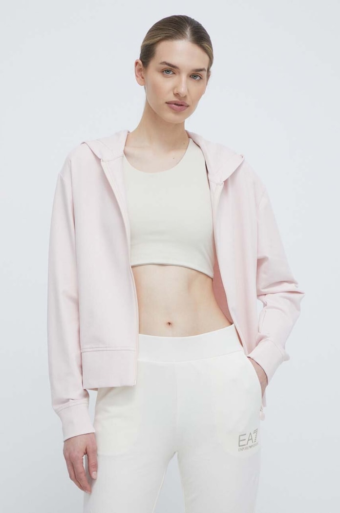 Μπλούζα EA7 Emporio Armani με ελαστάν ροζ TJTHZ.3DTM22.1422