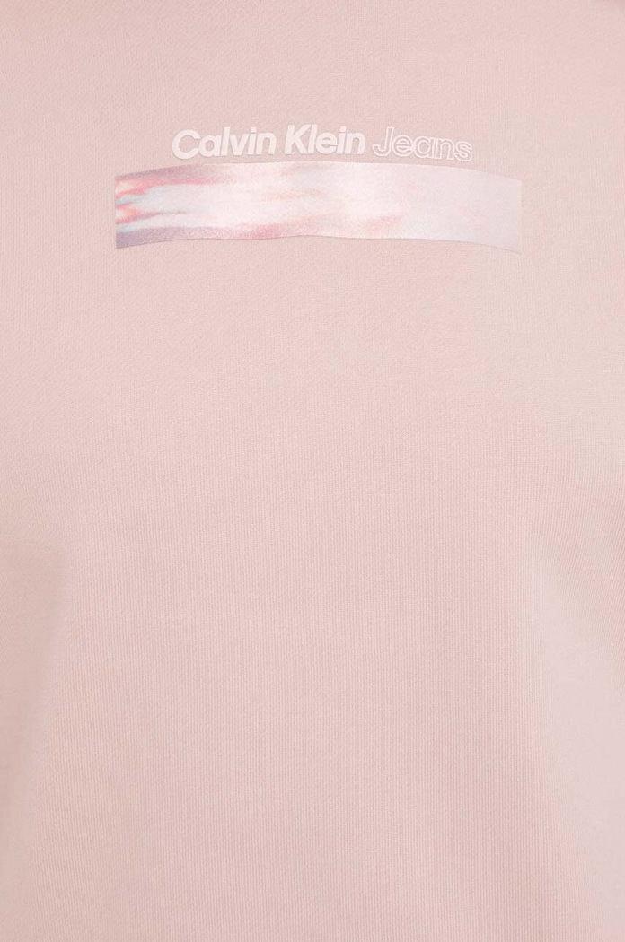 Bavlnená mikina Calvin Klein Jeans J20J223267 ružová