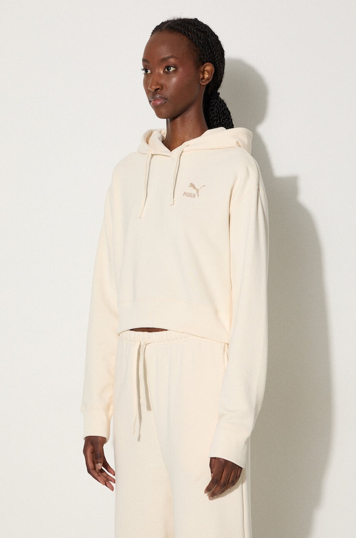 Βαμβακερή μπλούζα Puma BETTER CLASSIC μπεζ 624229