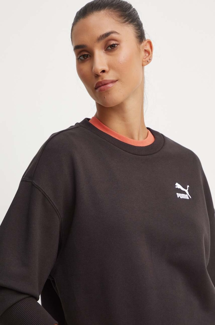 Pamučna dukserica Puma BETTER CLASSIC crna 624231