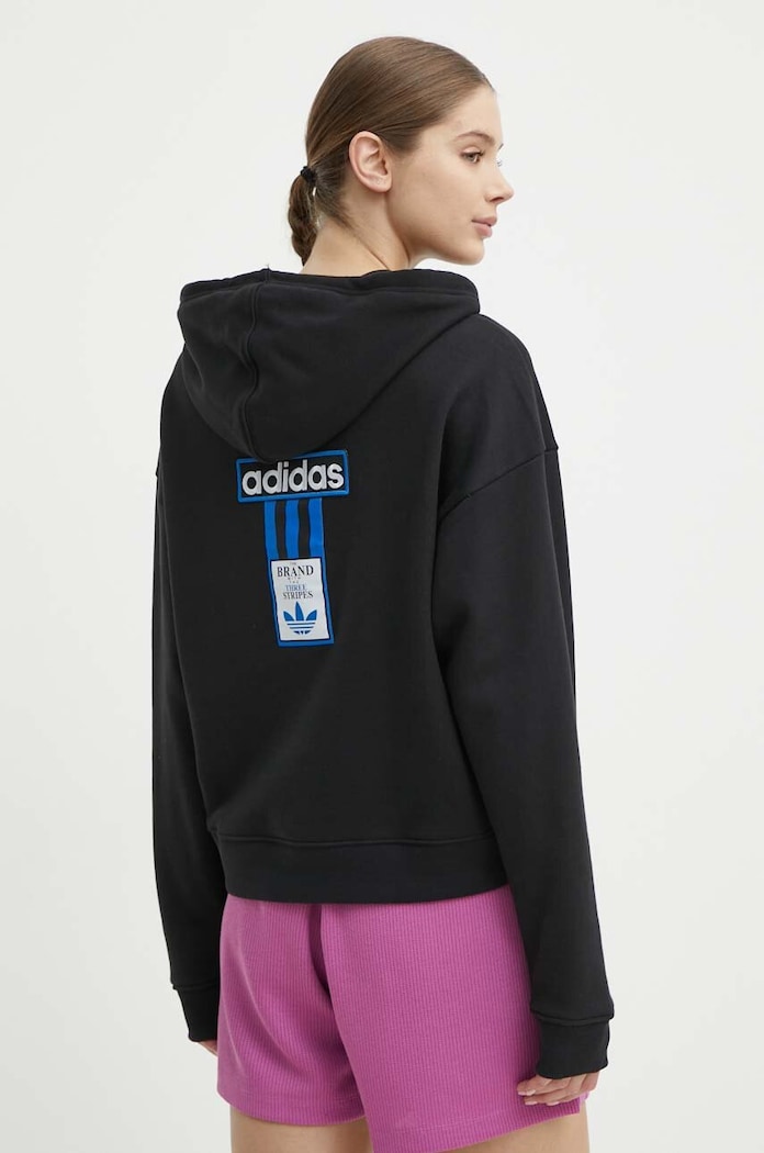 Ρούχα Βαμβακερή μπλούζα adidas Originals IU2458 μαύρο