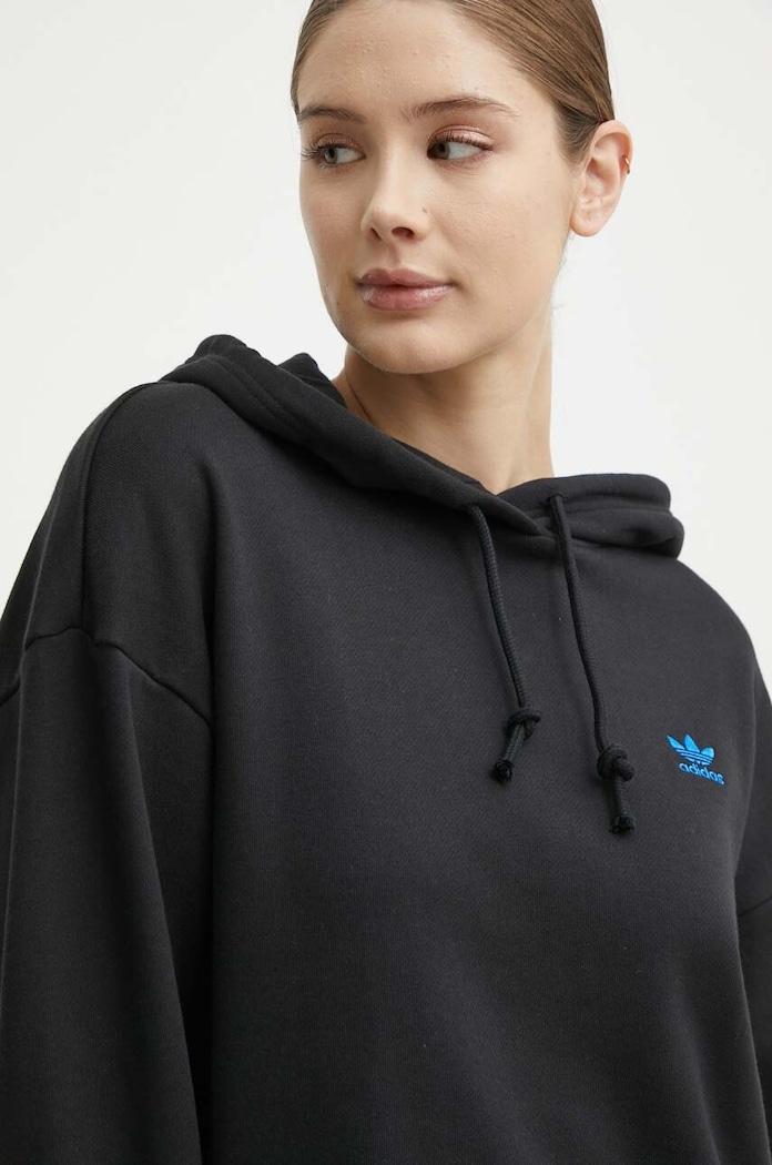 Βαμβακερή μπλούζα adidas Originals μαύρο IU2458