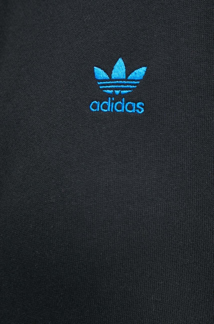 Βαμβακερή μπλούζα adidas Originals IU2458 μαύρο