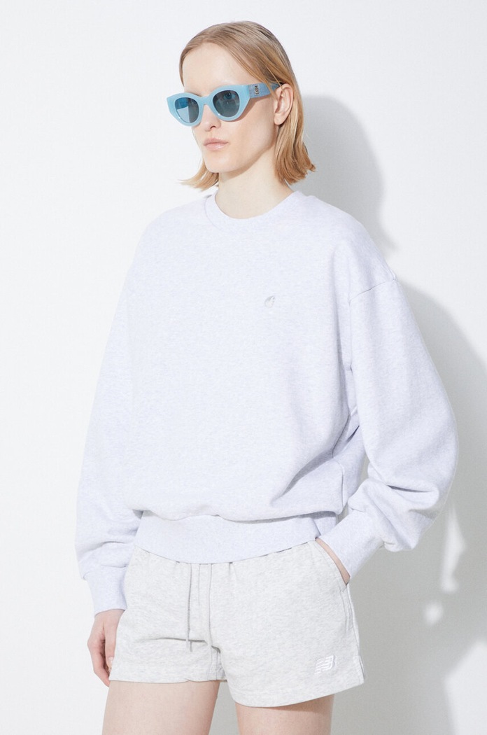 Carhartt WIP bluza bawełniana Casey bez kaptura szary I032643.1DQXX