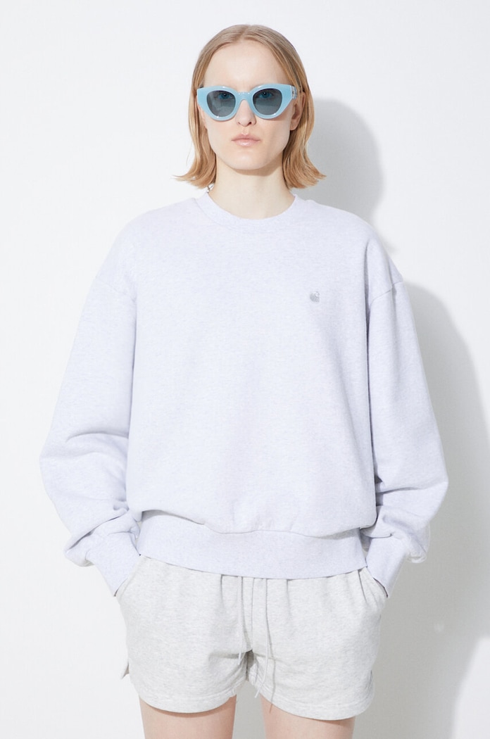 Carhartt WIP bluza bawełniana Casey szary I032643.1DQXX