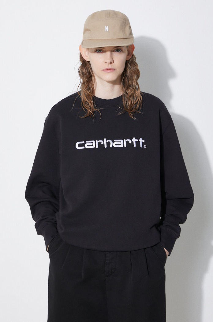 Суичър Carhartt WIP Carhartt Sweat щампа черен I033647.0D2XX