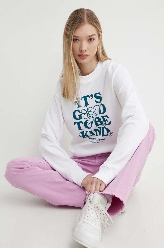Tommy Jeans bluza pozostałe biały DW0DW17782