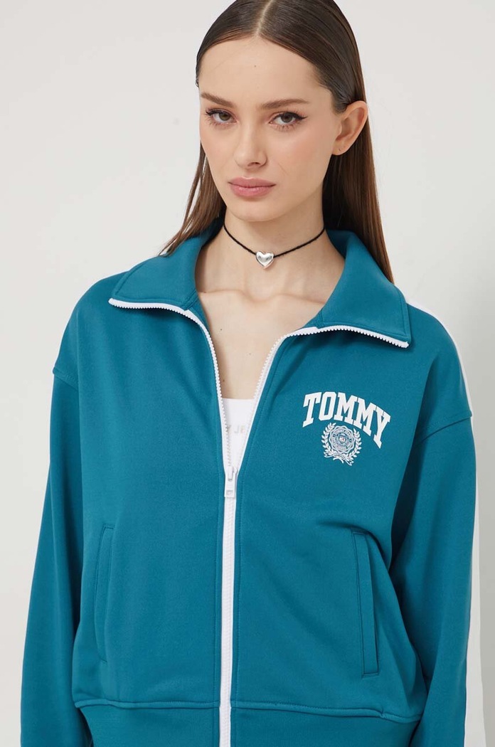 Tommy Jeans felső türkiz DW0DW17783