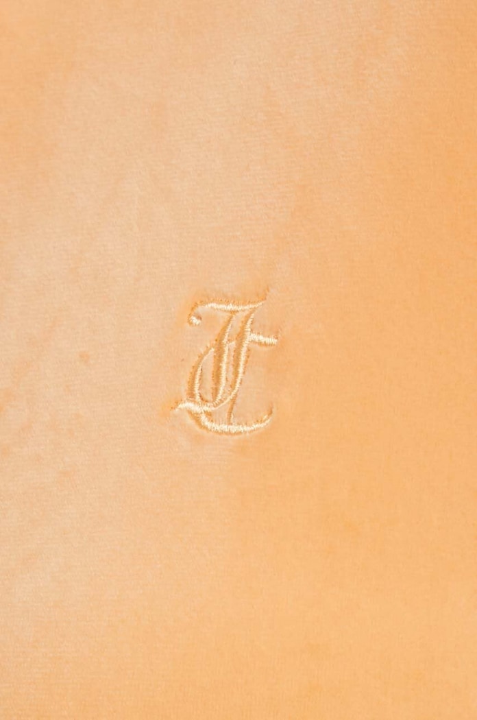 Velurová mikina Juicy Couture JCAP176.610 oranžová