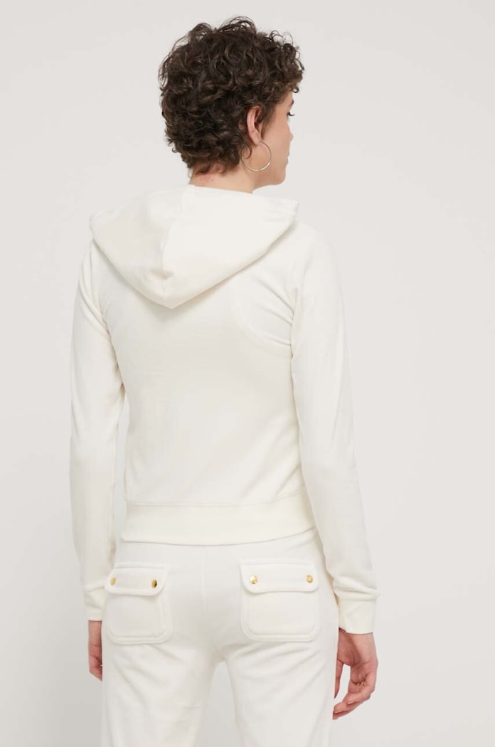 Oblečenie Velúrová mikina Juicy Couture JCAP176G.181 béžová
