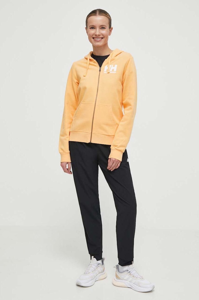 Bavlněná mikina Helly Hansen žlutá 34461