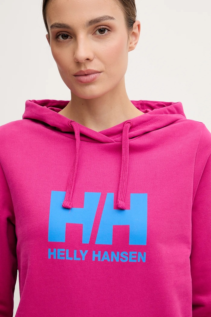 Bavlnená mikina Helly Hansen HH LOGO 2.0 ružová 34460