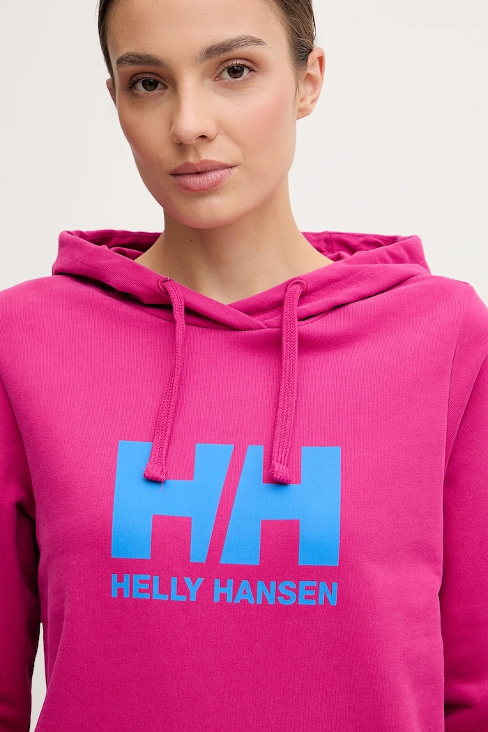 Bavlnená mikina Helly Hansen HH LOGO 2.0 ružová 34460