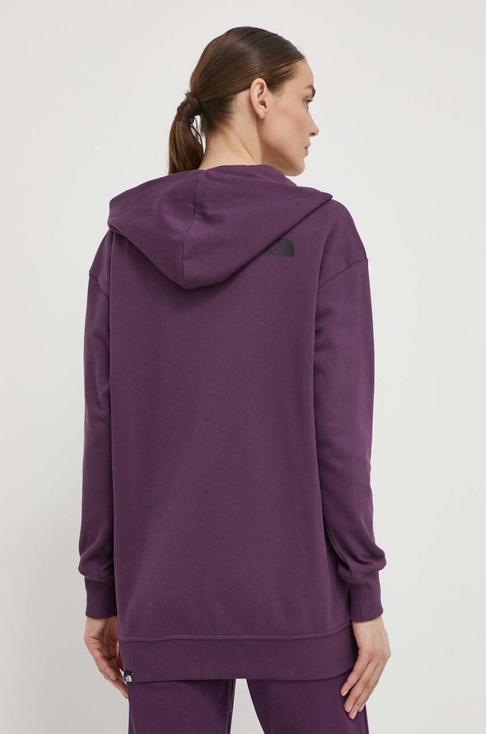 Odzież The North Face bluza bawełniana NF0A87E3V6V1 fioletowy