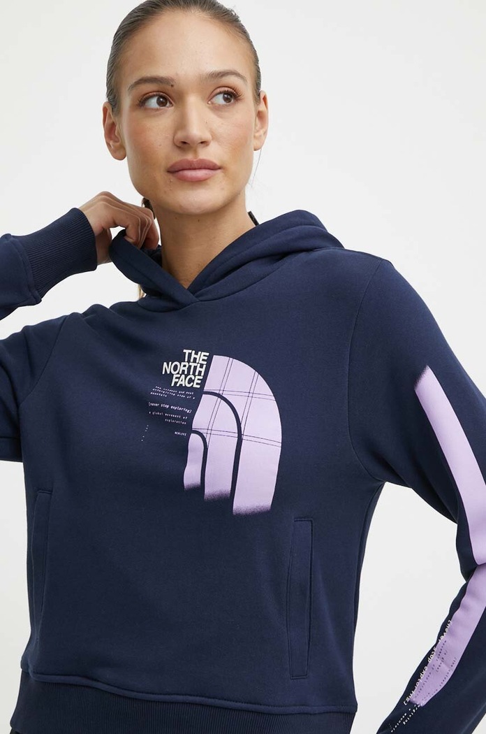 Hanorac de bumbac The North Face NF0A87EX8K21 bleumarin