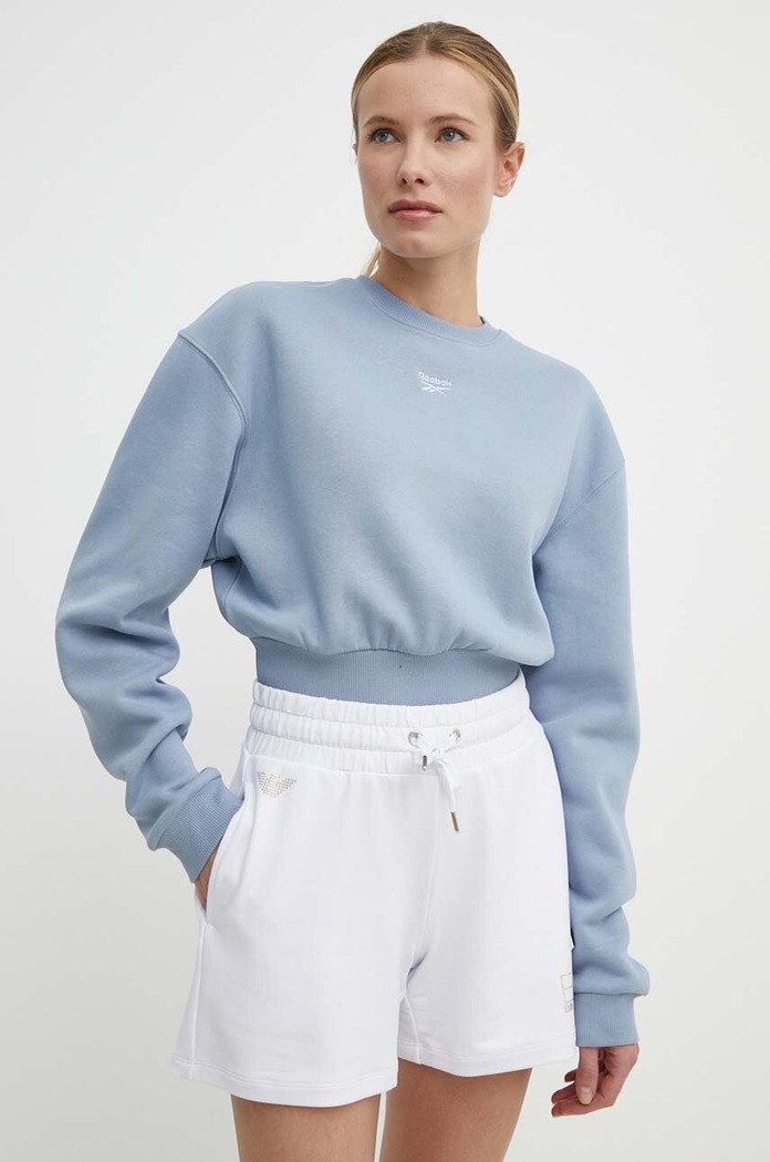 Суичър Reebok Classic Wardrobe Essentials без качулка син 100076122
