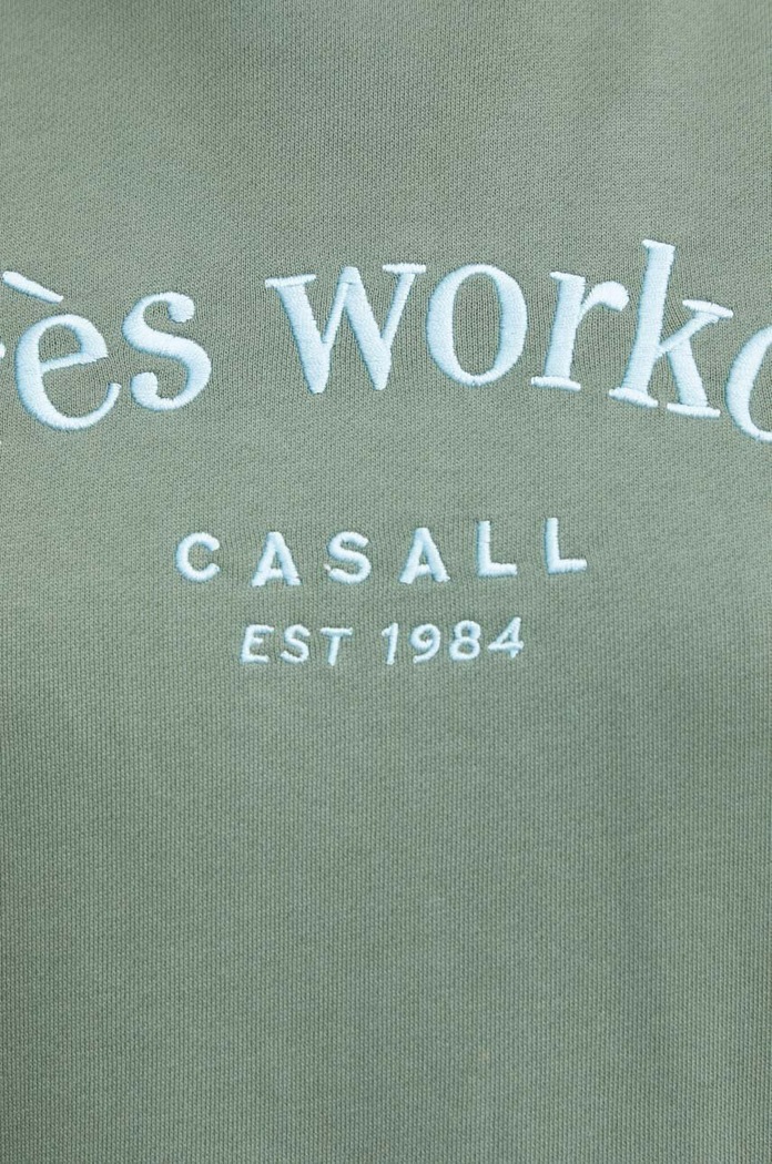 Памучен суичър Casall 24102 зелен